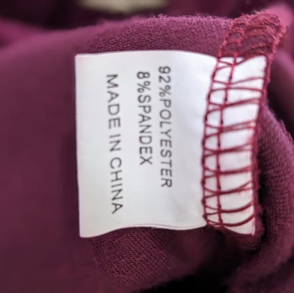 Velvet Merlot Plush Bell Sleeved Dress XL - Picture 7 of 7